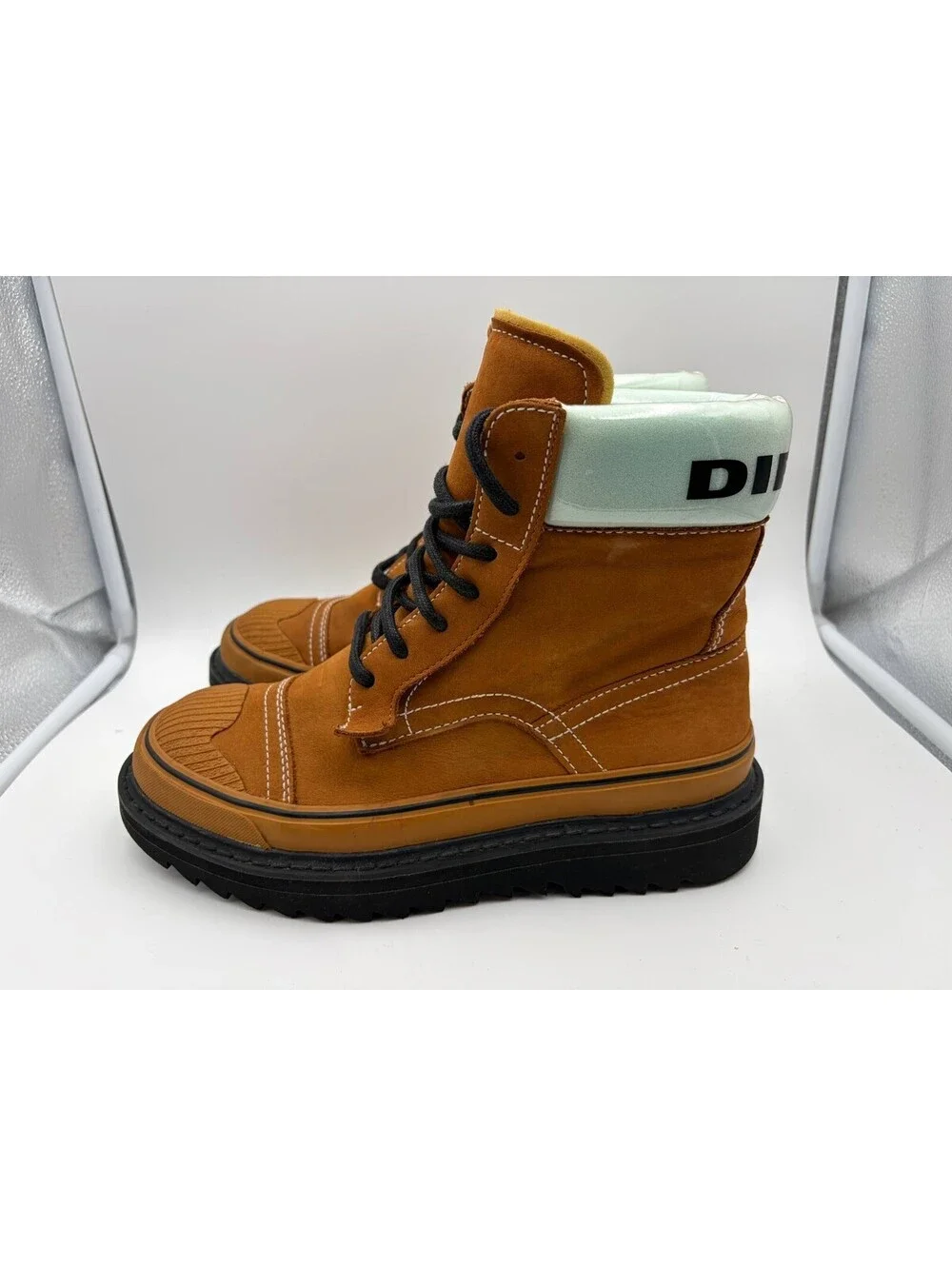 Diesel H-Shiroki DBBT Hybrid Boots Brown Nubuck Mens Sz 8.5 RARE Excellent Shape